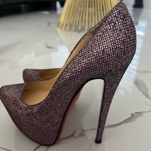 Christian Louboutin Purple Glitter Daffodile pumps Size 37